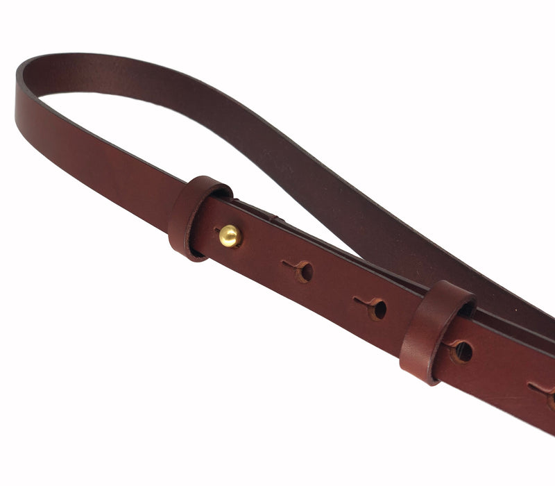 Bridle leather handbag shoulder strap 