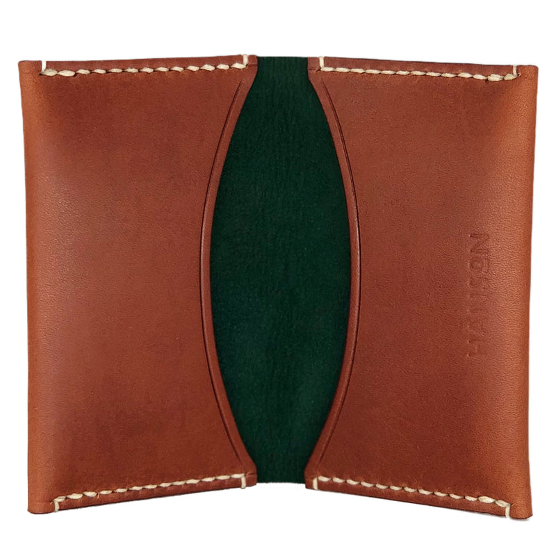 Monogrammed leather cardholder 