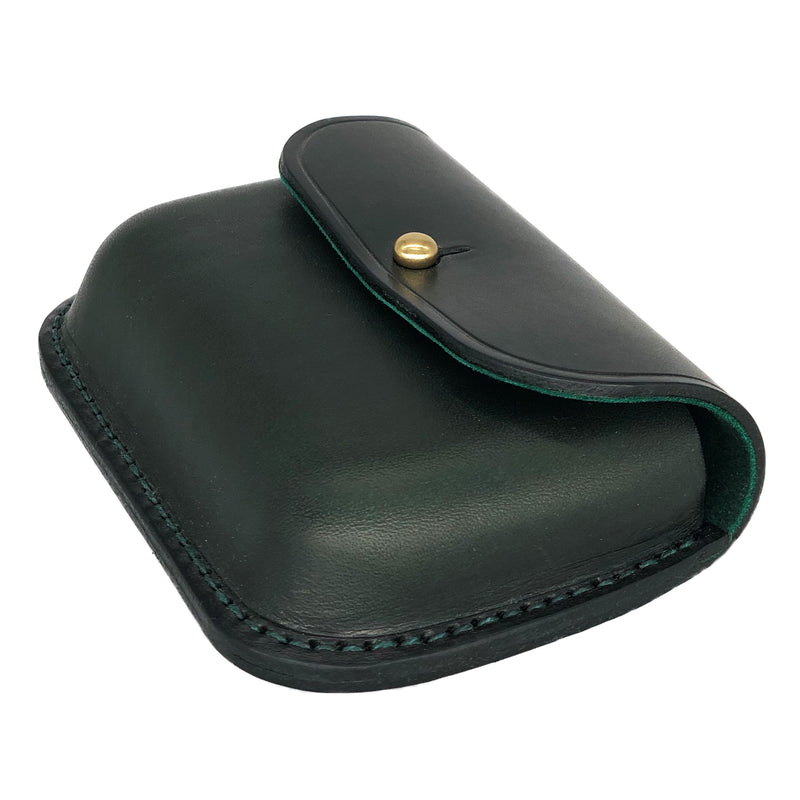 Green leather change purse 