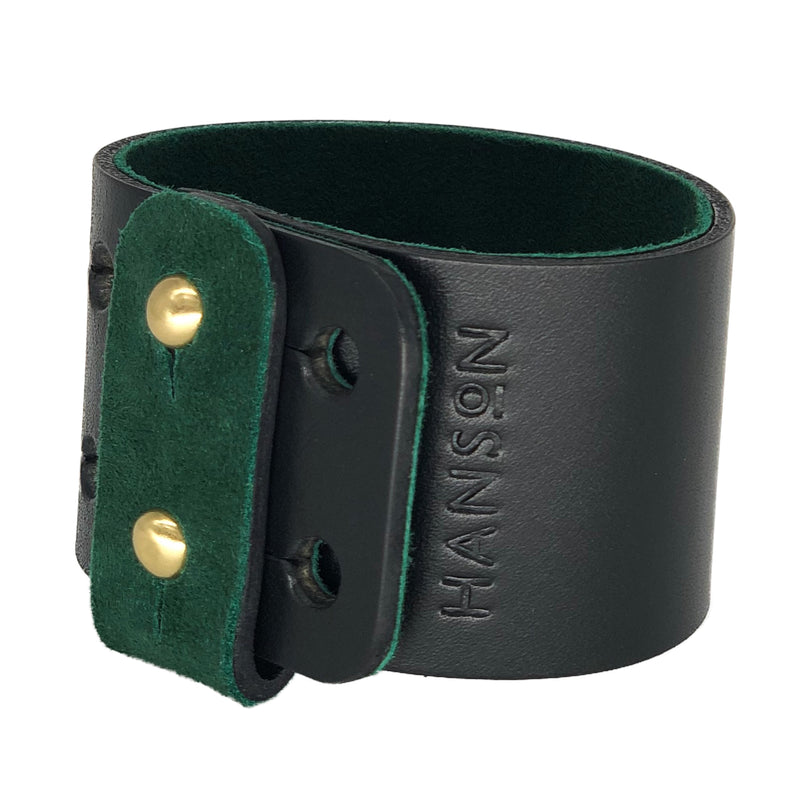 Designer leather wristband 