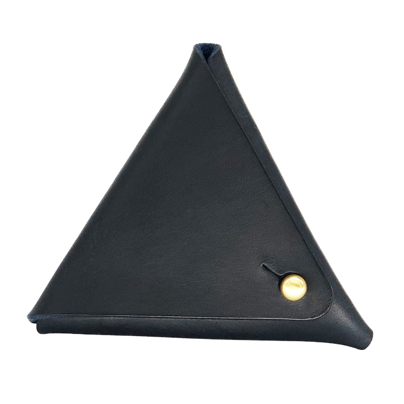 Leather Triangle Coin Purse #Black US$35 (Free Shipping) | ES Corner