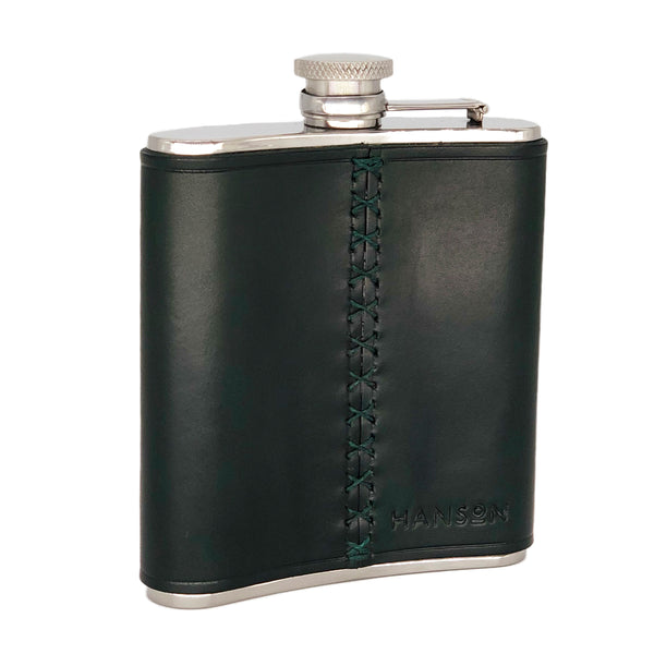 Bridle leather hip flask